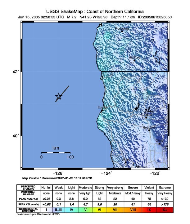 ShakeMap Intensity Thumbnail